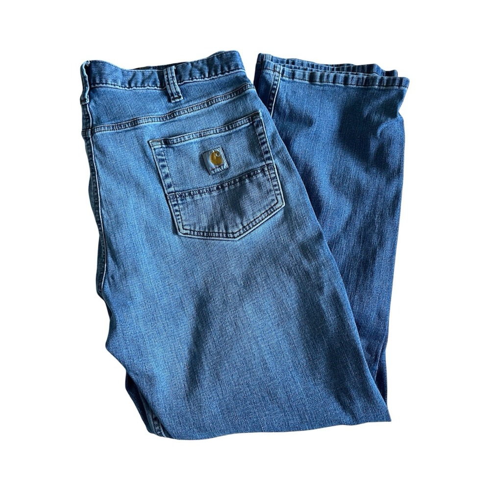 Carhartt Jeans Mens 40x30 Blue Relaxed Fit Straight Leg Denim Workwear